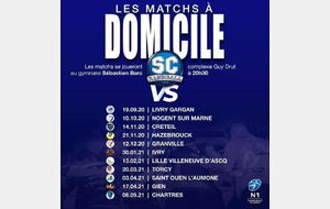 Calendrier des matchs de la Nationale 1 à domicile!