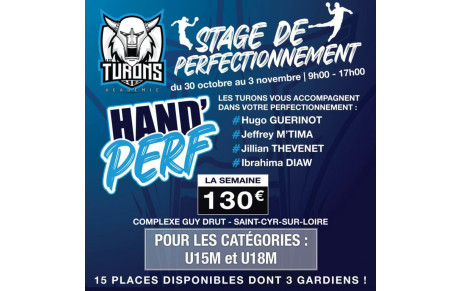 Stage Toussaint 2023 - Hand Perf' semaine 2